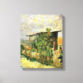 Van Gogh - Montmarte Path met zonnebloemen, Canvas Afdruk (Voorkant)