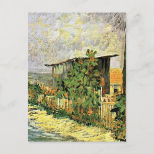 Van Gogh - Montmartre-pad met zonnebloemen, Briefkaart