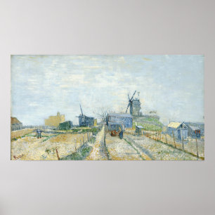 Van Gogh - Montmartre windmills en groenteslijm Poster