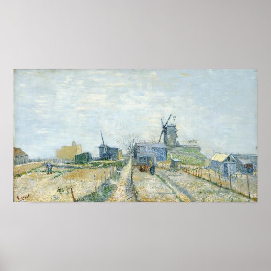 Van Gogh - Montmartre windmills en groenteslijm Poster (Voorkant)
