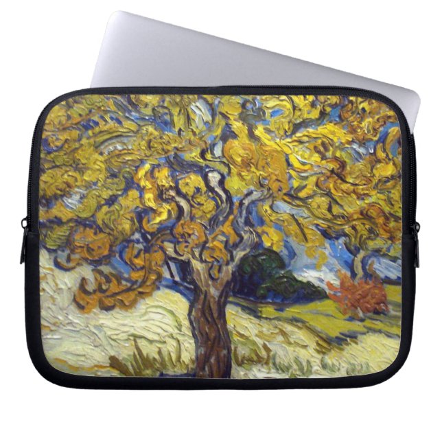 Van Gogh Mulberry Tree Impressionisme Art Laptop Sleeve (Voorkant)