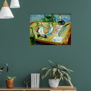 Van Gogh - Nog steeds leven met een Bord uien Poster