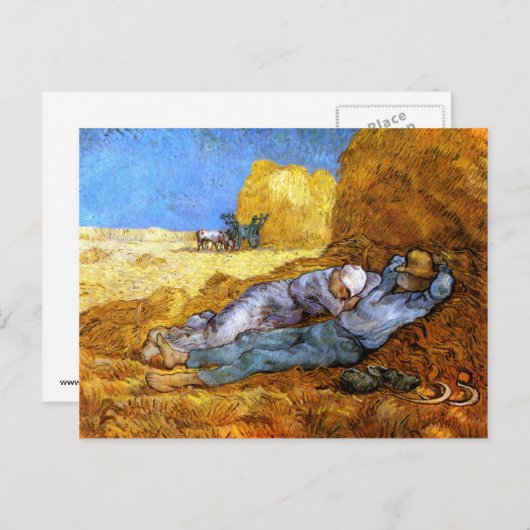 Van Gogh: Noon Rest van het Werk Briefkaart (Voorkant / Achterkant)