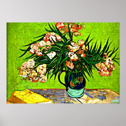 Van Gogh - Oleanders en Boeken Poster (Voorkant)