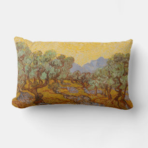 Van Gogh Olijfbomen Gele Zon Hemel Kussen