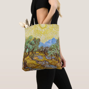 Van Gogh Olijfbomen - Gouden Zon & Lucht Kunst Draagtas