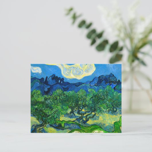 Van Gogh Olijfbomen in een bergachtig landschap Briefkaart (Staand voorkant)
