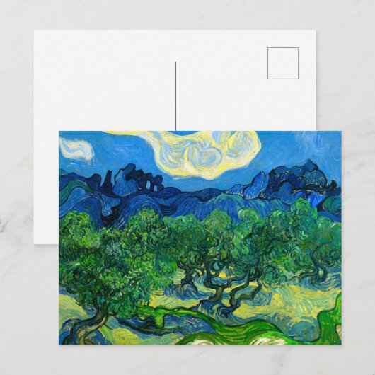 Van Gogh Olijfbomen in een bergachtig landschap Briefkaart (Voorkant / Achterkant)