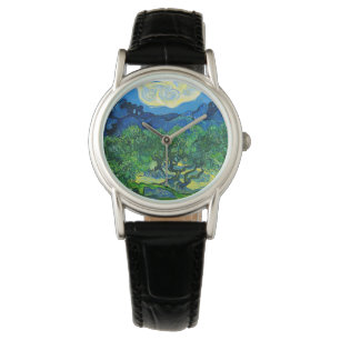 Van Gogh Olijfbomen in een bergachtig landschap Horloge