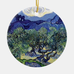 Van Gogh - Olijfbomen in een bergachtig landschap Keramisch Ornament