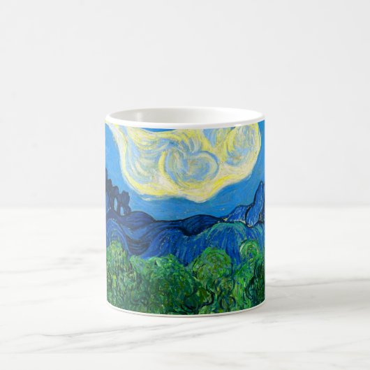 Van Gogh Olijfbomen in een bergachtig landschap Magische Mok (Center)