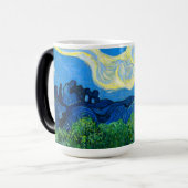 Van Gogh Olijfbomen in een bergachtig landschap Magische Mok (Voorkant links)