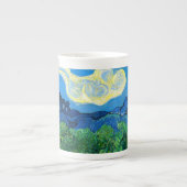 Van Gogh Olijfbomen in een bergachtig landschap Porselein Kop (Voorkant)