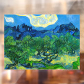 Van Gogh Olijfbomen in een bergachtig landschap Raamsticker (Vel 2)