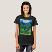 Van Gogh Olijfbomen in een bergachtig landschap T-shirt (Voorkant volledig)