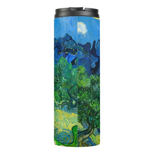 Van Gogh Olijfbomen in een bergachtig landschap Thermosbeker (Achterkant)