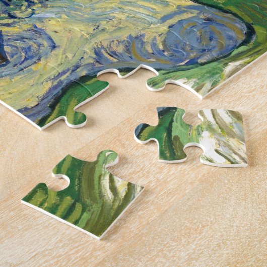 Van Gogh - olijfbomen in een berglandschap Legpuzzel (Zijkant)