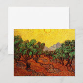Van Gogh Olijfbomen met gele hemel en zon (Voorkant / Achterkant)