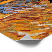 Van Gogh: Olijfbomen met gele hemel en zon Poster (Hoek)