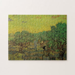 Van Gogh Olijfboomgaard met plukfiguren Vintage Ku Legpuzzel