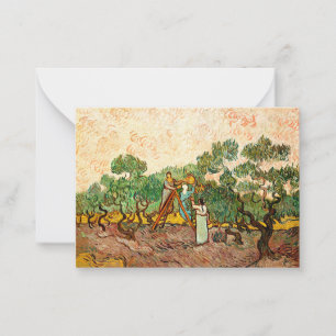 Van Gogh - Olijven plukkende vrouwen Notitiekaartje