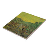 Van Gogh Olive Grove w Picking Figures  Art Tegeltje (Zijkant)