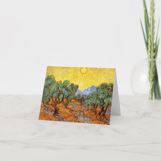 Van Gogh Olive Trees Note Card Kaart (Voorkant)