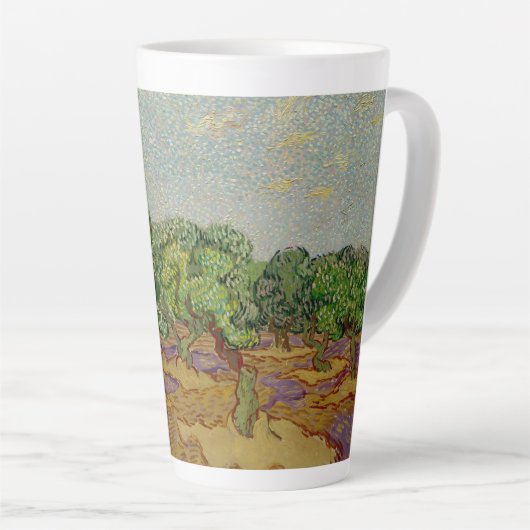 Van Gogh Olive Trees Painting Latte Mug Latte Mok (Rechterhoek)