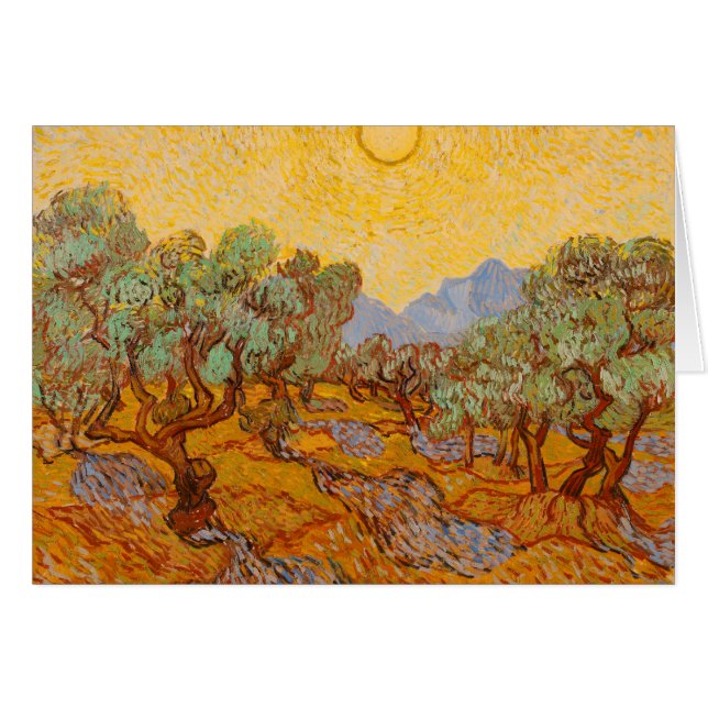 Van Gogh Olive Trees Soleil Jaune Ciel (Devant horizontal)