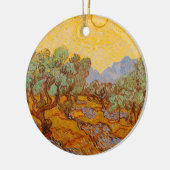 Van Gogh Olive Trees Yellow Sun Sky Keramisch Ornament (Links)