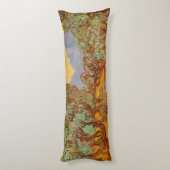 Van Gogh Olive Trees Yellow Sun Sky Lichaamskussen (Achterkant (Verticaal))