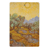 Van Gogh Olive Trees Yellow Sun Sky Mini Klembord (Achterkant)