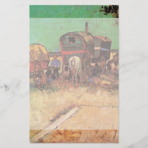 Van Gogh Opsluiting van zigeuners met caravans Briefpapier