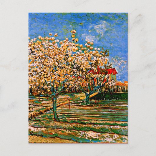 Van Gogh - Orchard in Blossom Briefkaart (Voorkant)