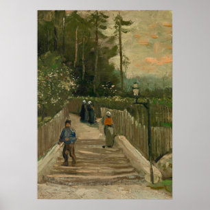 Van Gogh-pad in Montmartre Poster