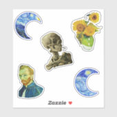 Van Gogh patroon Sticker (Vel)