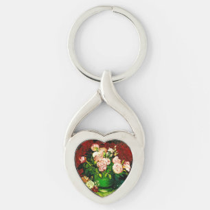 Van Gogh Peonies en Rozen Sleutelhanger