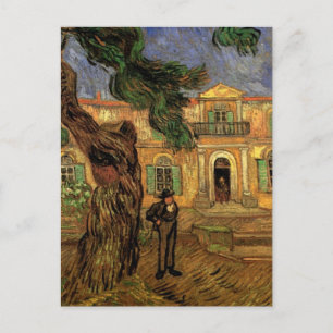 Van Gogh Pine Trees Figuur Garden St Paul Hospital Briefkaart