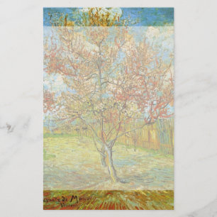 Van Gogh Pink Peach Tree in Blossom, Fine Art Briefpapier