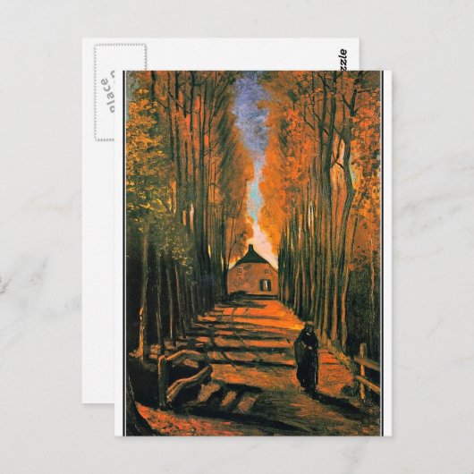 Van Gogh - Poplars in het najaar Briefkaart (Voorkant / Achterkant)
