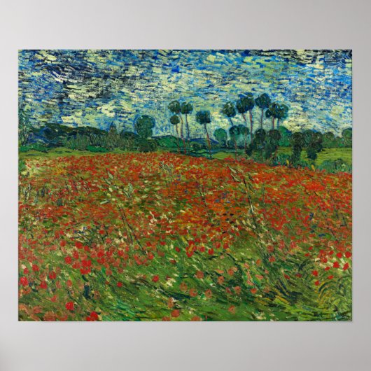 Van Gogh - Poppy Field Poster (Voorkant)