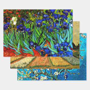 Van Gogh populaire schilderijen, set van drie Inpakpapier Vel