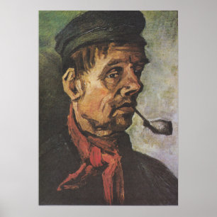 Van Gogh Portret van een Man met een kleipijp prin Poster