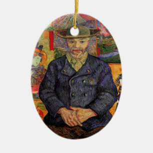 Van Gogh, portret van Père Tanguy,  kunst Keramisch Ornament