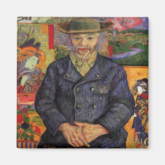 Van Gogh, portret van Père Tanguy, kunst Magneet (Voorkant)