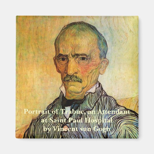 Van Gogh Portret van Trabuc, Vintage Impressionism Magneet (Voorkant)