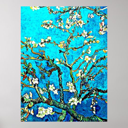Van Gogh - Poster des fleurs d'amandes (Devant)