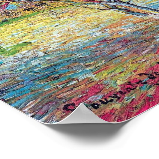 Van Gogh - Poster met roze perziken (Hoek)