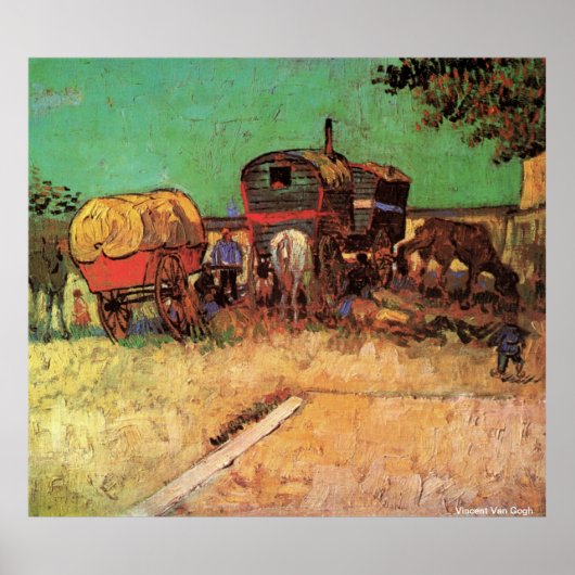 VAN GOGH POSTERS - ENCAMPEMENT DES GYPSIES W CARAV (Devant)