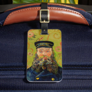 Van Gogh Postman. Portret impressionisme kunst Bagagelabel